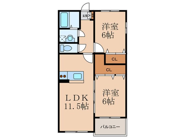 プレステージ東貫アルファⅠの物件間取画像